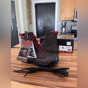 P&F CSA steel toe women’s lace up boots BNWT
